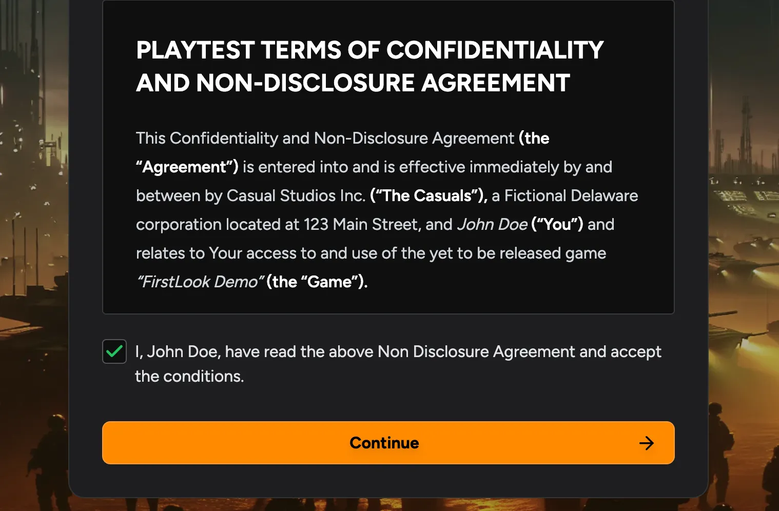 Non Disclosure Agreements